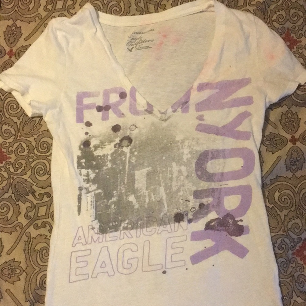 American Eagle white shirt, V-neck